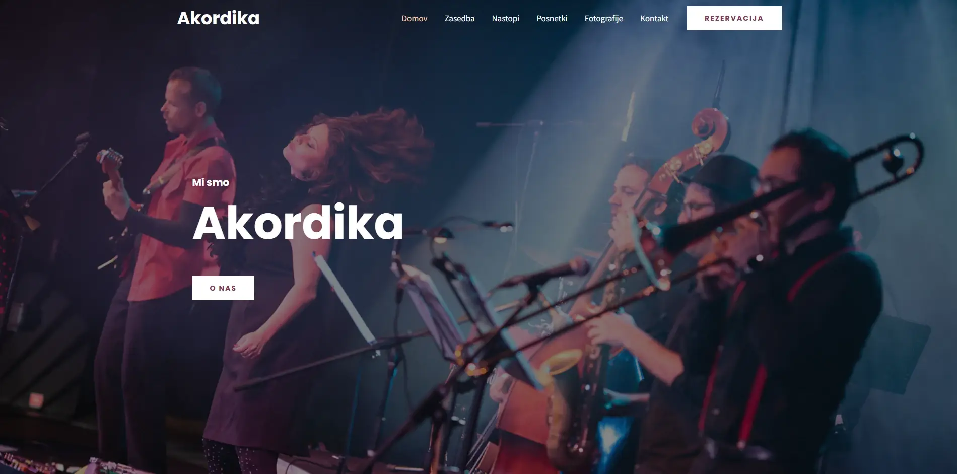 Prenova spletne strani za glasbeno skupino